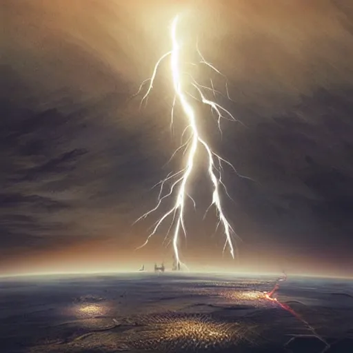 Image similar to “lightning sci-fi art”