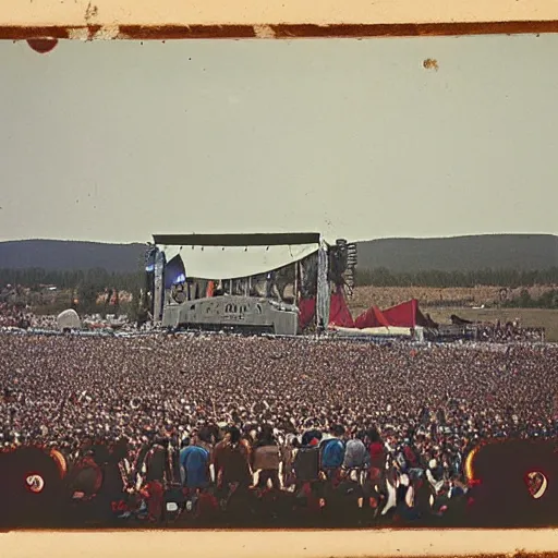 Image similar to a daguerrotype photo of woodstock 9 9, very early film stock, 1 8 0 0 s, vintage