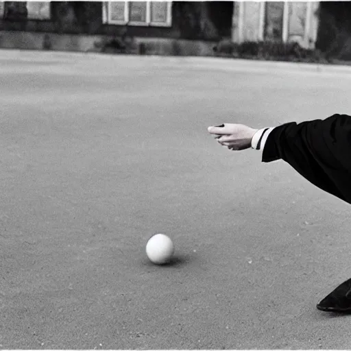 Prompt: portrait of nosferatu playing petanque, realistic photography