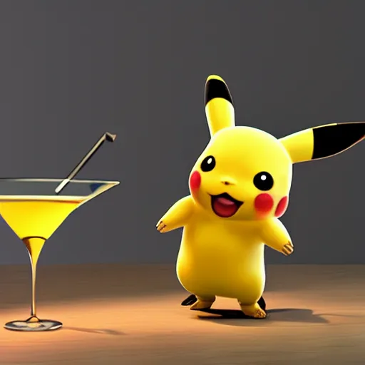 Bouteille Pokémon pikachu en 3D