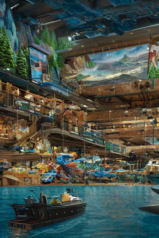 Inside of Bass Pro Shop Pyramid on the planet