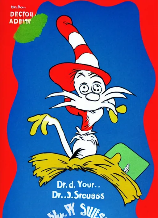 Prompt: dr.seuss book cover