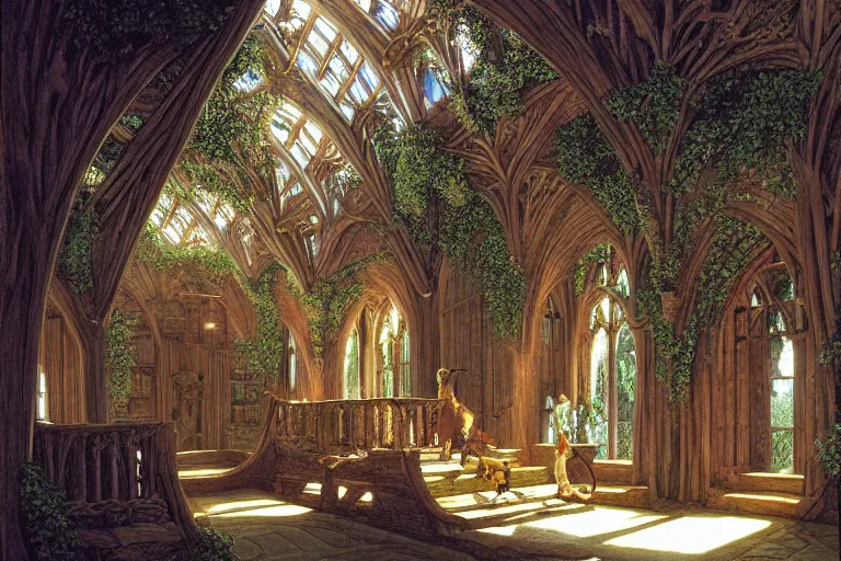 Image similar to elaborate dense beautiful scene from redwall abbey by brian jacques and zaha hadid