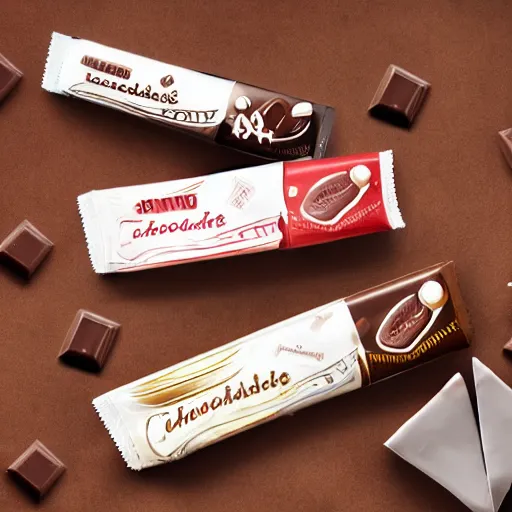 Prompt: chocolate candy bar packaging, 2 0 1 0 s style, very appealing, marketing photo