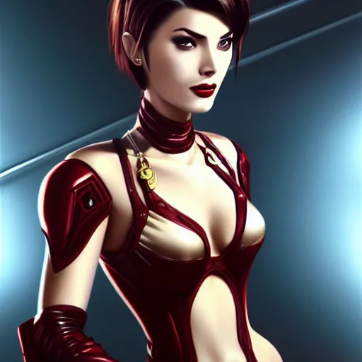 Image similar to A combination of Ada Wong's and Grace Kelly's and Ashley Greene's appearances with blonde hair wearing Terran marine's armor from StarCraft, high tech, action shot, angular, full body portrait, futuristic, dramatic, fantasy, intricate, elegant, highly detailed, artstation, matte, sharp focus, 8K, art by Donato Giancola and James Gurney