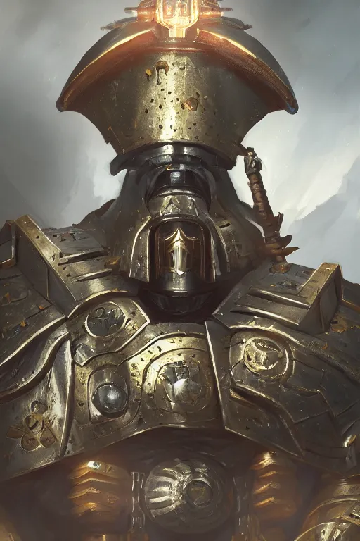 Image similar to armor portrait heros warhammer 4 0 k horus heresy fanart - the primarchs emperor by johannes helgeson animated with vfx concept artist & illustrator global illumination ray tracing hdr fanart arstation zbrush central hardmesh 8 k octane renderer comics stylized