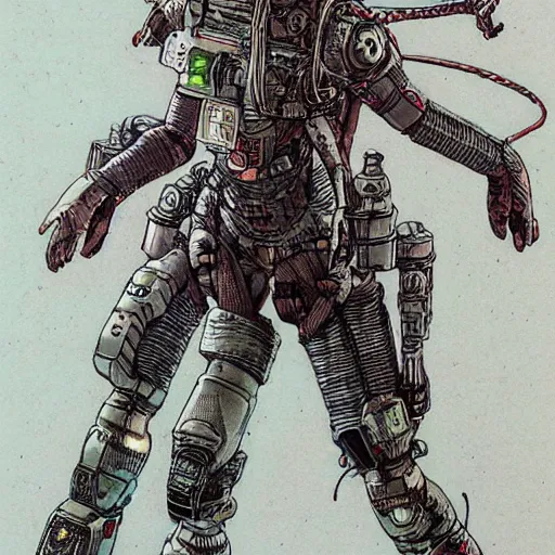 Image similar to a space - girl, 1 / 6 katsuya terada, cyberpunk