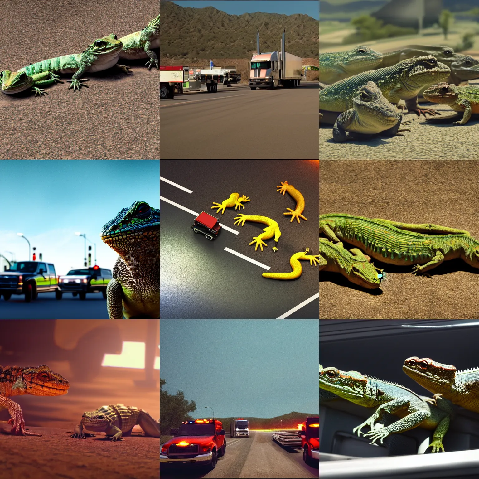 Prompt: truck stop lot lizards, 8 k, cinematic lighting, movie still, hd