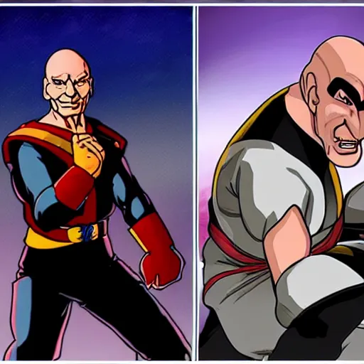 Prompt: picard racoon hybrid vs e honda from street fighter centipede hybrid real