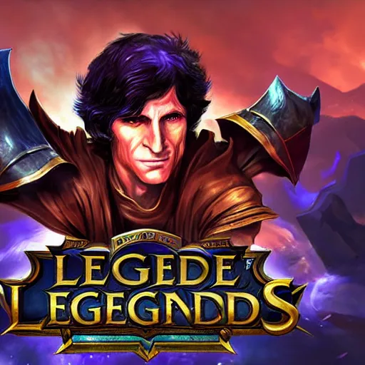 Prompt: todd howard league of legends skin splash art, with a background based on the game league of legends, detailed face