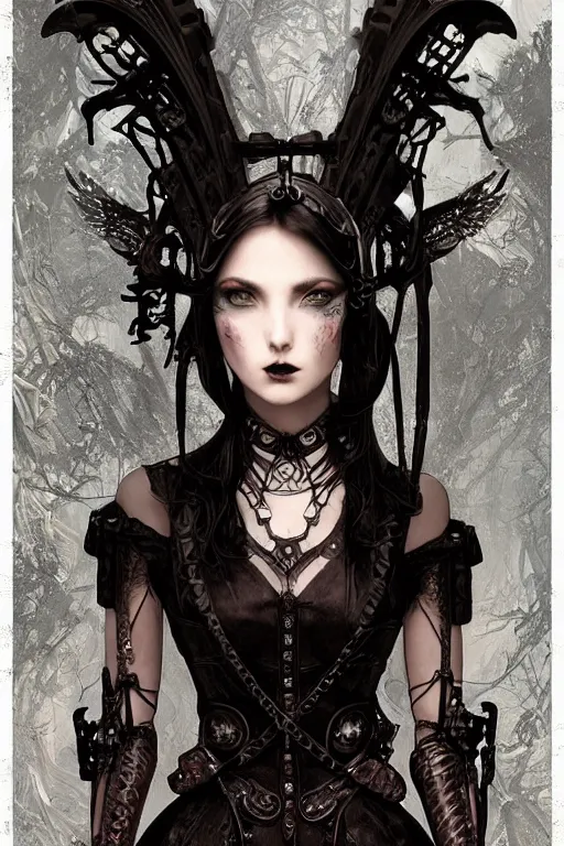 Prompt: beautiful and gothic and victorian and evil and dieselpunk medieval female armor portrait like lisa blackpink+smoky eyes+front face with light flowing hair, ultradetail face, ruined ancient Agora of Athens, art and illustration by tian zi and craig mullins and WLOP and alphonse mucha, ssci-fi, fantasy, neon lights reflect, intricate complexity, human structure, fantasy character concept, watermark, blurry, hyperrealism 8k