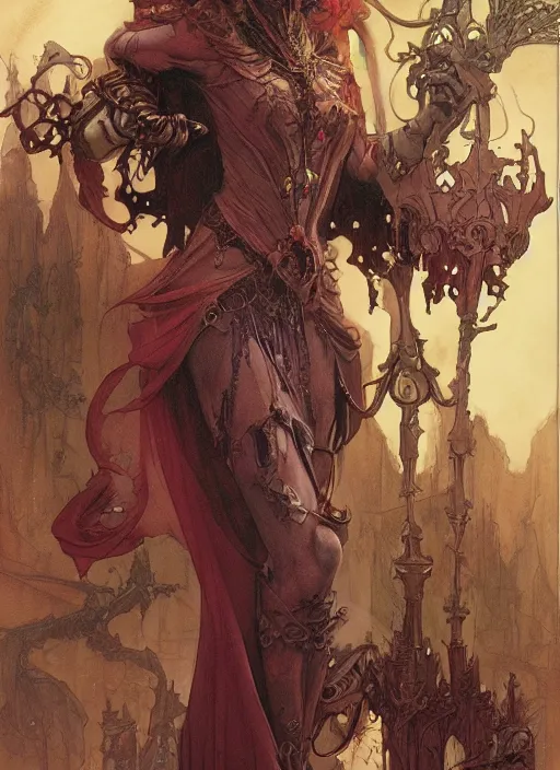 Image similar to drawing of a beautiful vampire woman, armor plates, by marc simonetti and brian froud and mike mignola and alfons maria mucha and peter mohrbacher, hyperdetailed