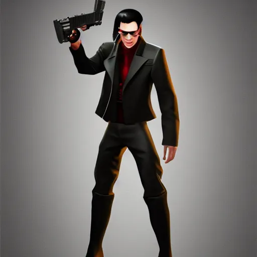 Image similar to Neo From Matrix in Team Fortress 2, hyper detalied, realistic, artstation,