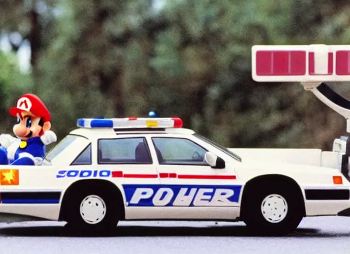 Image similar to 1 9 9 1 live action super mario brother the movie police car