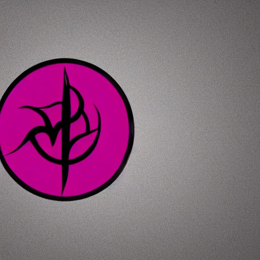 Image similar to circular minimalist nonprofit logo. sensual, curving black, red, and purple brushstrokes on a circular background. motifs such as heart, fire, barbed wire, leather straps, thorns, love, community, danger, dungeon.