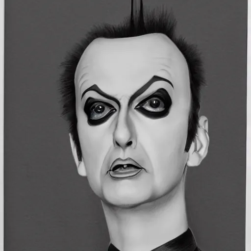 Image similar to pencil illustration of Klaus nomi highly detailed, cinematic,