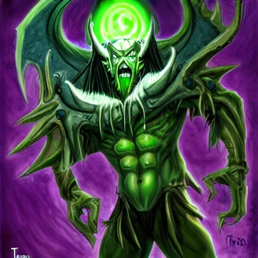 Image similar to illidan stormrage by tim burton