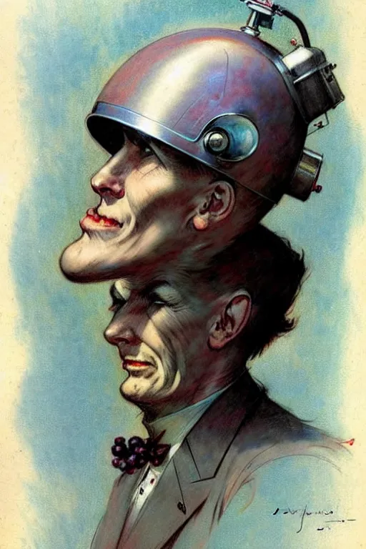 Image similar to (((((1950s tesla mind reader machine . muted colors.))))) by Jean-Baptiste Monge !!!!!!!!!!!!!!!!!!!!!!!!!!!