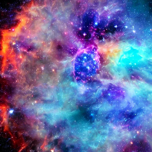 Image similar to supernova nebula, space, stars, hubble, purple, blue, orange, hd, 4 k, award winning, deep field