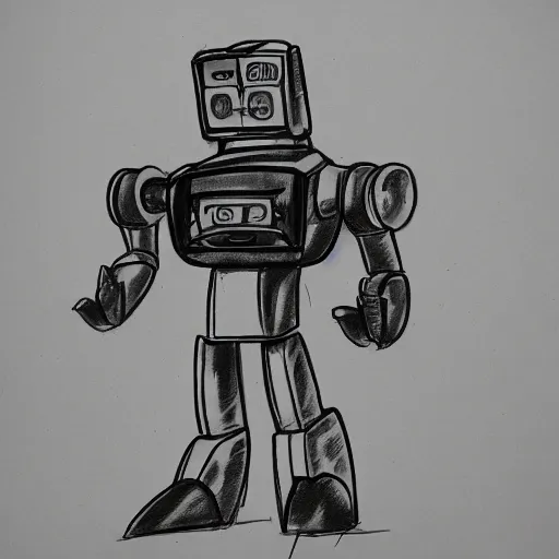 Image similar to osamu tezuka robot sketch