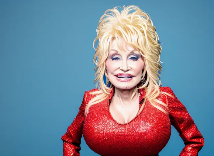 Prompt: photo still of dolly parton at the county fair!!!!!!!! at age 3 6 years old 3 6 years of age!!!!!!!! eating a turkey leg, 8 k, 8 5 mm f 1. 8, studio lighting, rim light, right side key light