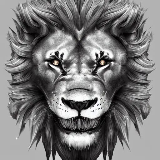 Realistic lion tattoo design digital download  TattooDesignStock