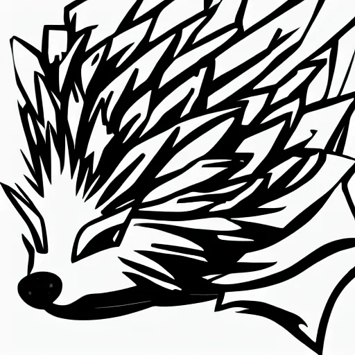 Image similar to cute hedgehog emote twitch waving lineart