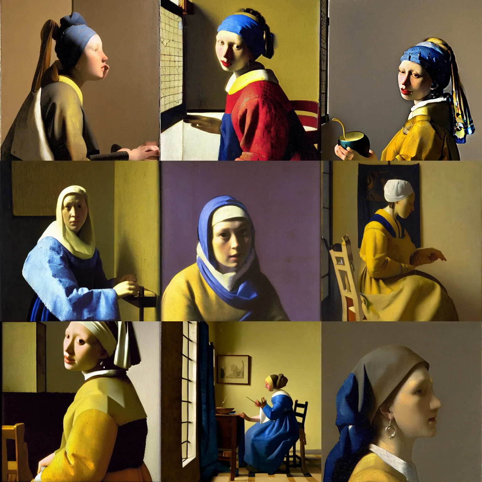 Prompt: woman by vermeer