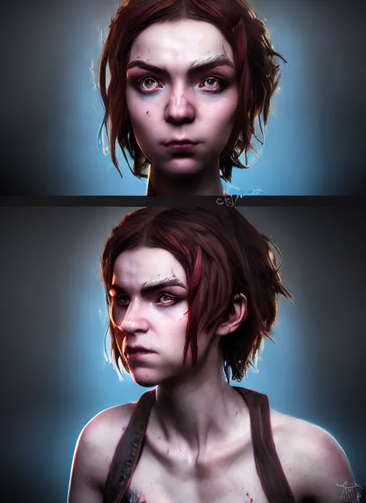 Prompt: an epic fantasy comic book style portrait painting of a girl with short straggly hair, low lethargic insouciance voice with a drawl wearing a ragged dress, unreal 5, daz, hyperrealistic, octane render, cosplay, rpg portrait, dynamic lighting