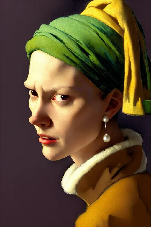 Image similar to full character portrait half - life 2 team fortress 2 video game character art not the girl with the pearl earring character design, painting by gaston bussiere, katsuya terada, nc wyeth, greg rutkowski, craig mullins, vermeer, frank frazetta, mucha, tom of finland, trending on artstation, jeffery catherine jones