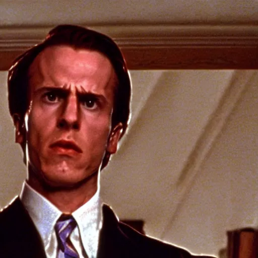 Prompt: White House character in American Psycho (1999)