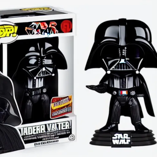 Prompt: darth vader funko pop, 8 k, realistic