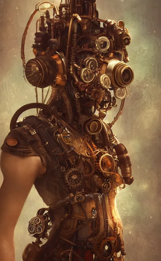 Prompt: underwater steampunk biopunk portrait of fox mccloud, au naturel, hyper detailed, digital art, trending in artstation, cinematic lighting, studio quality, smooth render, unreal engine 5 rendered, octane rendered, art style by klimt and nixeu and ian sprigger and wlop and krenz cushart.