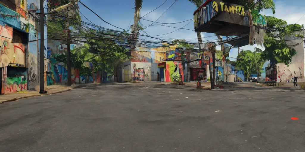 Image similar to zona 1 in guatemala city if it was a game like grand theft auto v first person view, with realistic visuals and award winning gameplay, graffitis