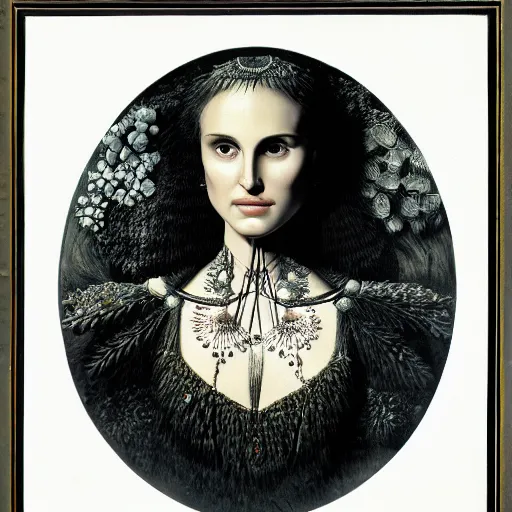 Image similar to portrait of natalie portman by ernst haeckel