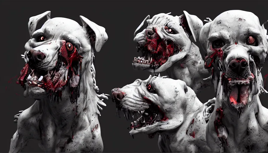 Image similar to Zombie dogs, hyperdetailed, artstation, cgsociety, 8k