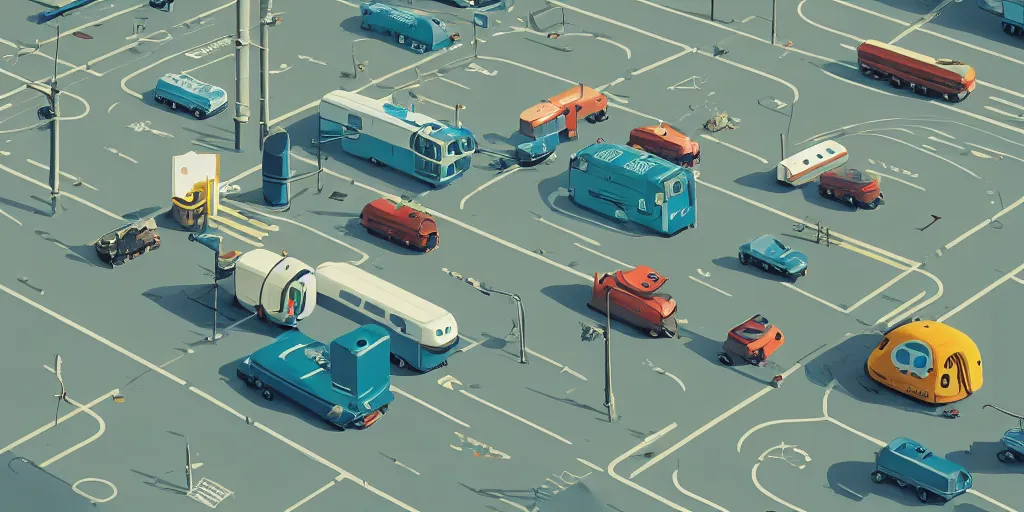 Prompt: cute ai logo of lab about transportation by goro fujita and simon stalenhag and wes anderson and alex andreev, 8 k, trending on artstation, hyper detailed, cinematic