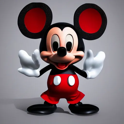 Image similar to 9 0 year old micky mouse, realistic, unreal engine, trending on art station,