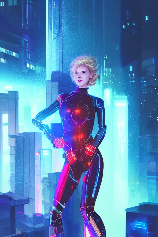 Image similar to portrait futuristic superhero power Girl with thunder and fire sparkles and lazer, in future cyberpunk tokyo heavy rainning rooftop , ssci-fi, fantasy, intricate, very very beautiful, elegant, human anatomy, human structure, neon light, highly detailed, digital painting, artstation, concept art, smooth, sharp focus, illustration, art by tian zi and WLOP and alphonse mucha