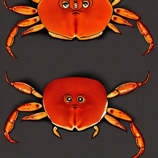 Prompt: crab einstein portrait