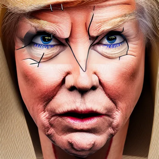 Image similar to donald trump as a woman, hyper realistic, ultra detailed, 8 k, 5 0 mm lens