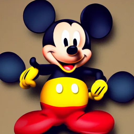 Prompt: mickey mouse as a real mouse