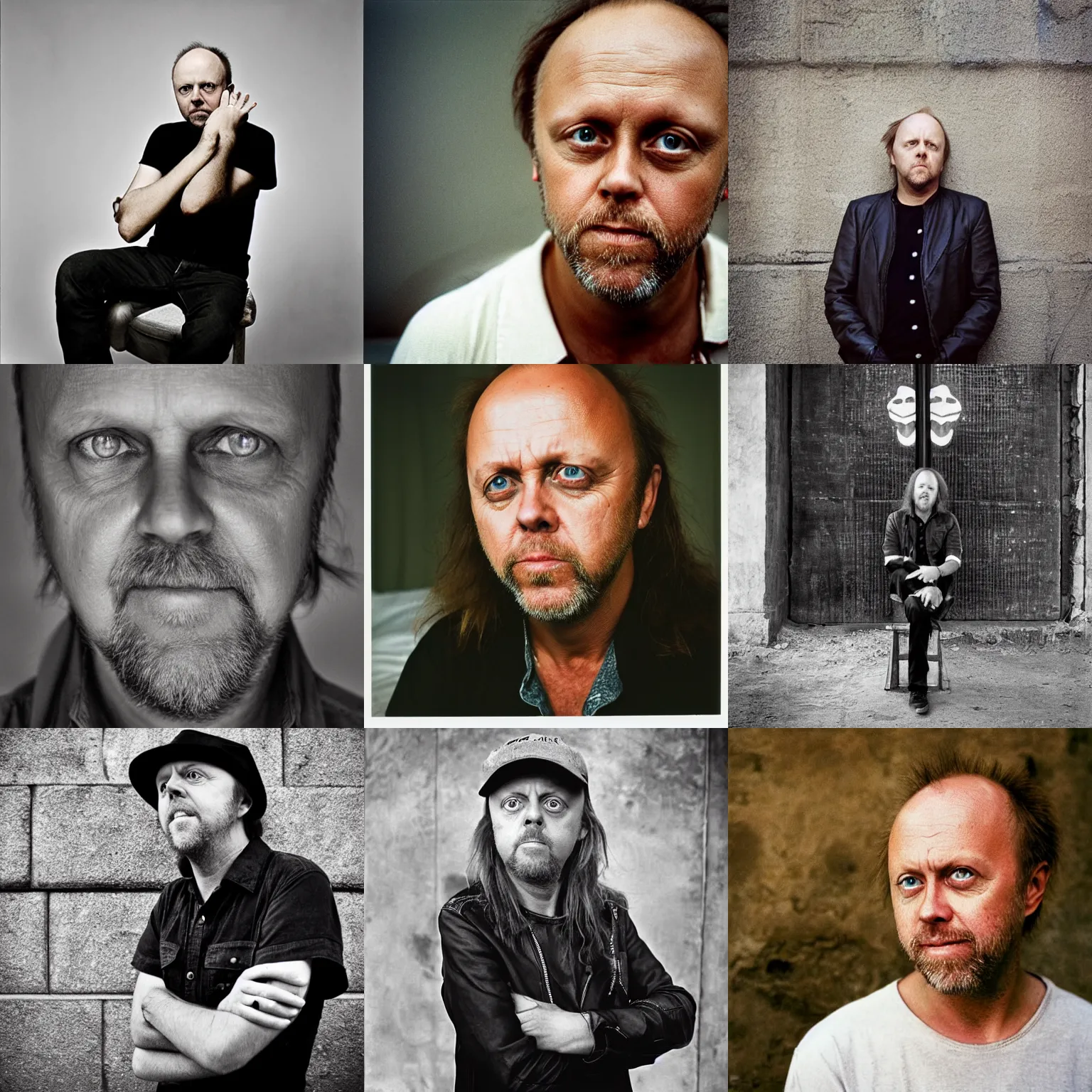 Prompt: portrait photograph of lars ulrich by steve mccurry