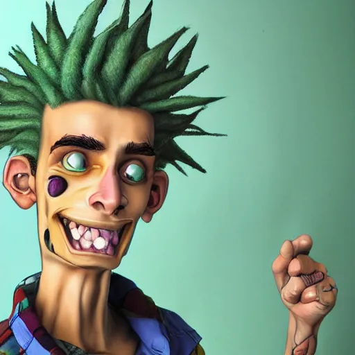 Prompt: Stu Pickles in real life, portrait, photograph, realistic, hyperrealistic, highly detailed, very detailed, extremely detailed, detailed, digital art, trending on artstation