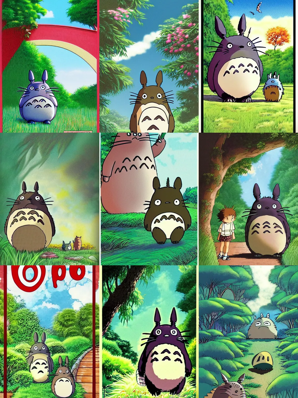 Prompt: (1988) My Neighbor Totoro movie posters,Studio Ghibli,epic,masterpiece illustration in the style of Keith Thompson, digital art