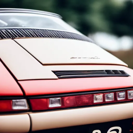 Image similar to close up photo of a porsche 9 1 1 9 6 4, cinematic, shallow dof, 3 5 mm, 4 k, macro