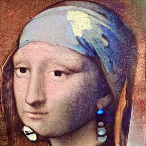 Image similar to Mona Lisa with the pearl earring