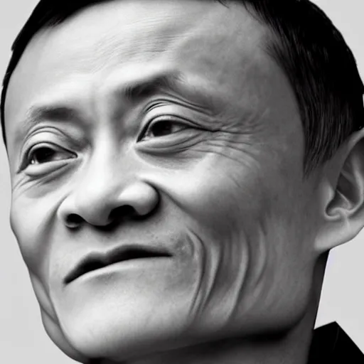 Image similar to jack ma tiny face enlarge cranium photo portrait