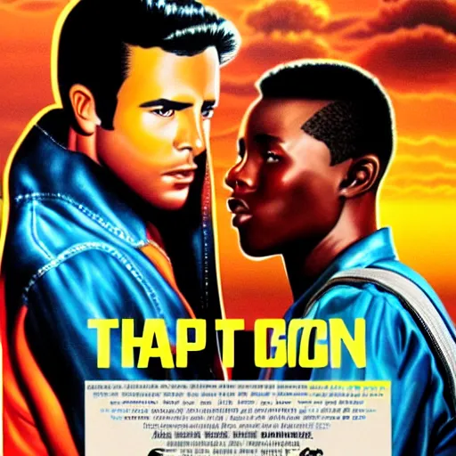 Image similar to ghana movie poster for top gun, painted