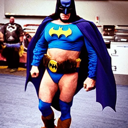 Image similar to hacksaw jim duggan as batman.